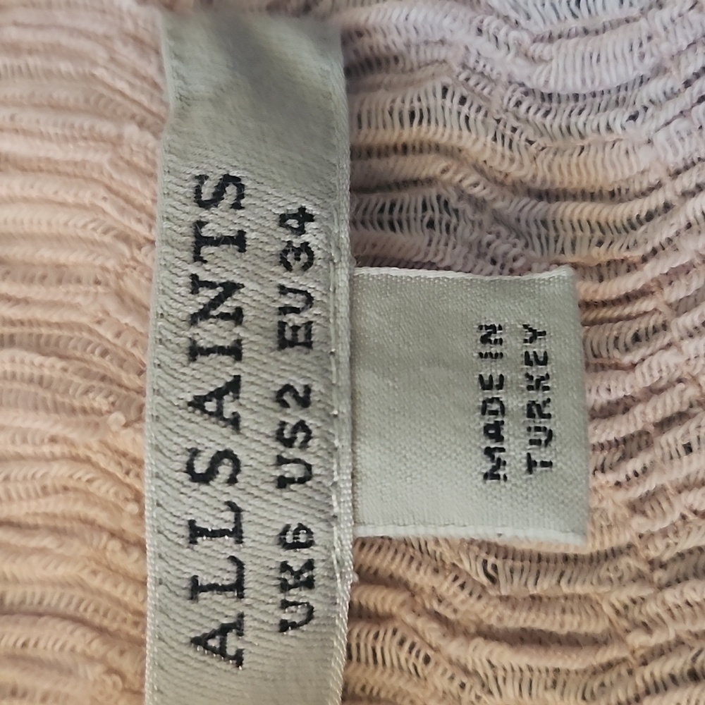 All Saints Blush Textured Shirt - Picture 2 of 10
